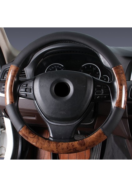 Lüks Araba Direksiyon Kapağı Maun Ahşap Desen Pu Deri Direksiyon Kapağı (Yurt Dışından) fiyatları