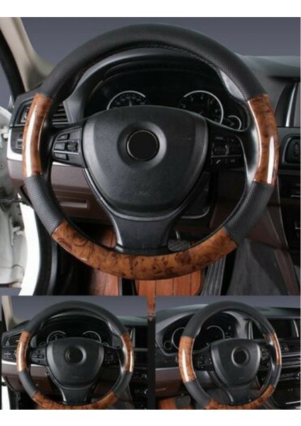 Lüks Araba Direksiyon Kapağı Maun Ahşap Desen Pu Deri Direksiyon Kapağı (Yurt Dışından) modelleri