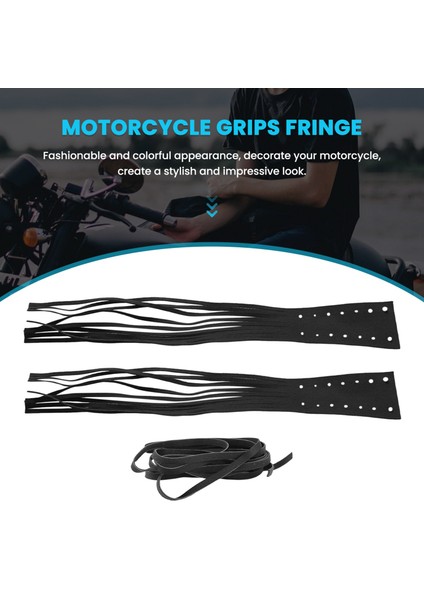 Motosiklet Siyah Pu Deri Fren Kolu Kapaklar Biker Debriyaj Saçak Püskülleri Kruvazör Için Helikopter Bobber Şefi Klasik (Yurt Dışından) fırsatları