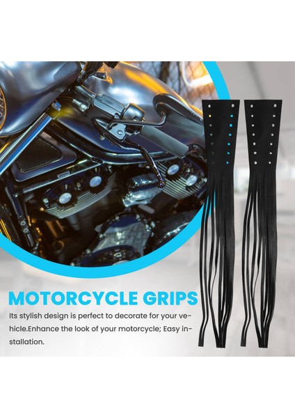 Motosiklet Siyah Pu Deri Fren Kolu Kapaklar Biker Debriyaj Saçak Püskülleri Kruvazör Için Helikopter Bobber Şefi Klasik (Yurt Dışından) indirimleri