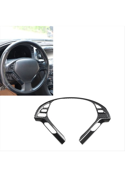 Araç Direksiyon Simidi Paneli Dekorasyon Kapağı Infiniti Için Kalıp Kalıp Çıkartması G37 G25 Q40 EX35 2010-2013 Abs Karbon Fiber (Yurt Dışından) fırsatları
