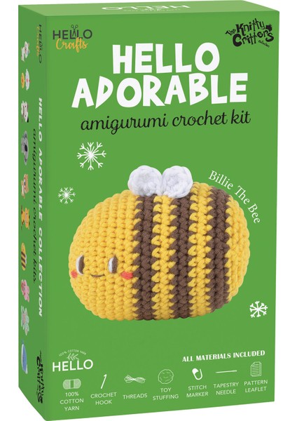 Sevimli Arı Amigurumi Yapım Kiti Türkçe - Hello Adorable Billie The Bee
