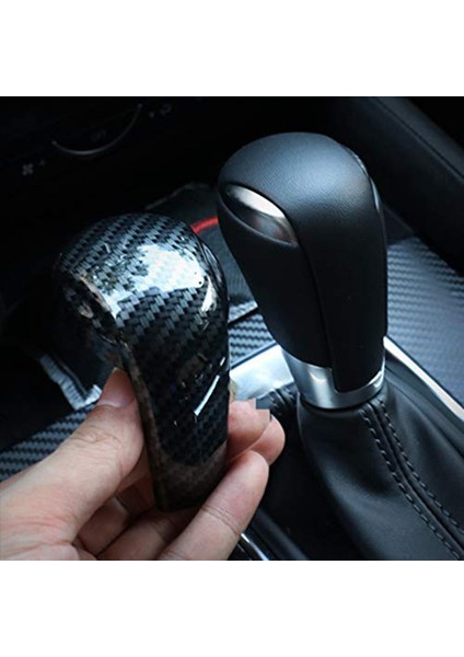 4x Sport Style Karbon Fiber Baskı Dişli Vites Değiştirme Düğmesi Kapak Mazda 2 3 6 Cx-3 Cx-5 (Yurt Dışından) indirimleri