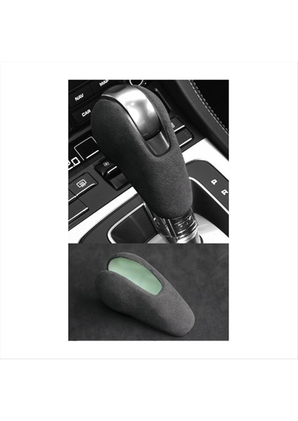 Araba Alcantara Dişli Kafa Kafası Vardiya Knob Kapak Koruyucu Trim Porsche Macan Panamera Boxter 718 (Yurt Dışından) fiyatları