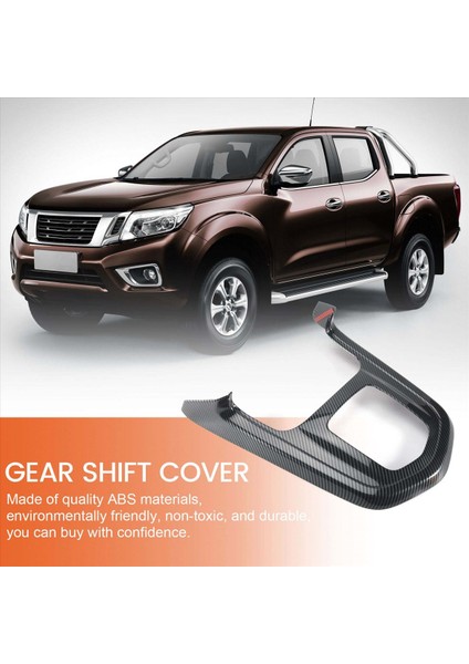 Nissan Navara Için Karbon Fiber NP300 2016-2019 Araç Dişli Vites Değiştirme Düğmesi Çerçevesi Panel Dekorasyon Kapağı Trim Sticker Aksesuarları (Yurt Dışından) fırsatları