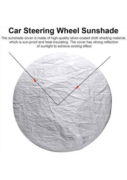 3x Araba Direksiyon Simidi Güneşlik Yan Pencere Gölgesi Gümüş Kaplı Kumaş Direksiyon Simidi Kapağı Güneş Koruyucu Yalıtım (Yurt Dışından) fırsatları
