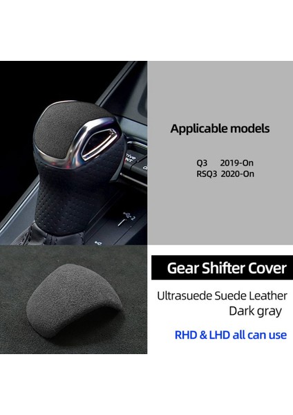 Aracı Değiştirilmiş Kullanan Düğme Trim Kapak Dişli Hentbol Kapak Aksesuarları For-Audi Q3 F3 Rsq3 Sportsback 2019 2020 2021 Gri (Yurt Dışından) fiyatları