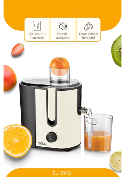 SJ-3143 Katı Meyve Sıkacağı - Krem indirimleri