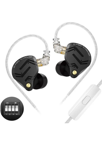 ZS12 Pro x Tunable (Switch) Ayarlanabilir Tam Metal Hi-Fi Kulaklık (Mikrofonlu)