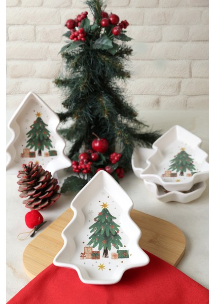 Yılbaşı Çam Kayık Çerezlik 17 cm 4 Adet 23770