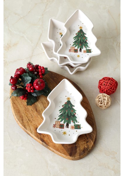 Yılbaşı Çam Kayık Çerezlik 17 cm 4 Adet 23770 modelleri