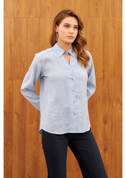 Mavi Pencere Detaylı Gömlek indirimleri