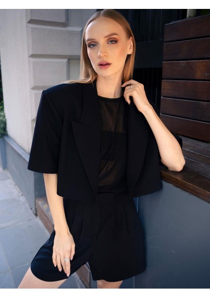 Modern Fit Kruvaze Ceket - Siyah fiyatları