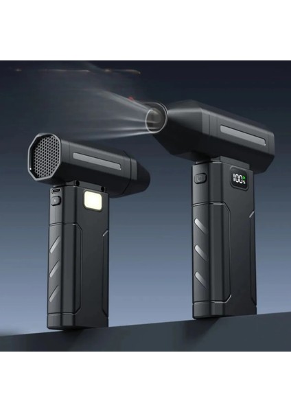 Şarjlı Güçlü Hava Üfleyici - LED Ekranlı Toz Temizleyici | Elektronik & Pc Temizleme Mini Kompresör