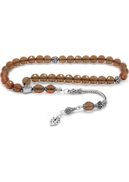 925 Ayar Gümüş Püsküllü Sultanit Tesbih (Model-5)