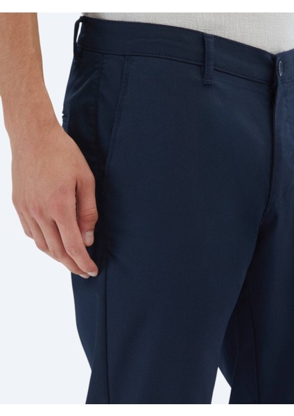 Lacivert Dokuma Slim Fit Casual Pantolon fırsatları
