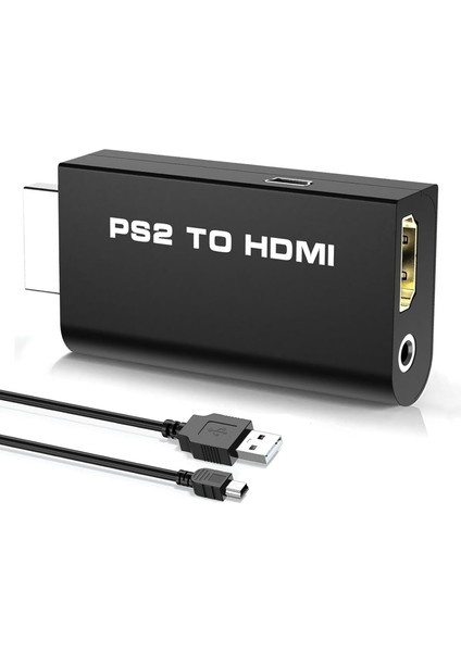 Ps2 To HDMI Dönüştürücü Adaptör – 3.5mm Ses Çıkışlı, Ps2 Görüntü Hdtv ve Monitör Uyumlu