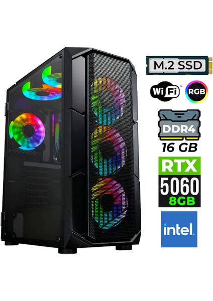 Neon X150 Intel I3 14100F 16GB Ram 512GB M.2 Nvme SSD 8gb RTX5060 Oyuncu Tavsiye Sistem