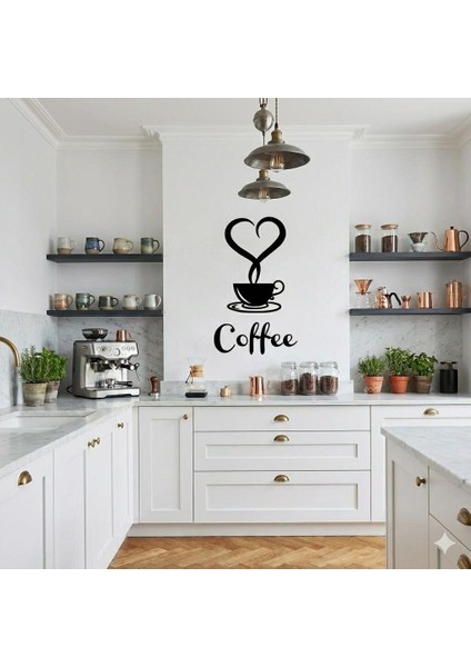Şık Kahve Fincanları Duvar Dekoru Mutfak Veya Kahve Köşesi