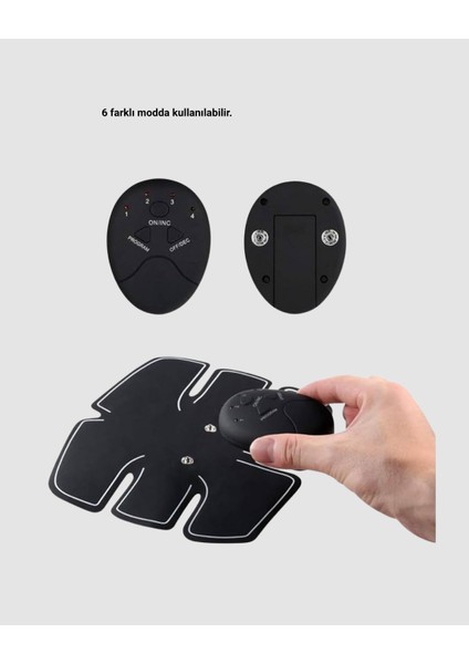 Elektronik Kas Uyarıcı Cihaz 6 Farklı Modlu Jel Pedli Göbek Kol Stimülatör - FEİ5104-6267 indirimleri