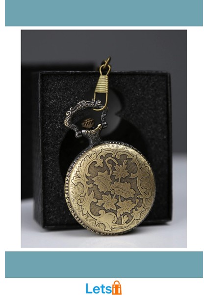 Özel Kutulu Antik Köstekli Saat Metal Zincirli 4x5 cm modelleri