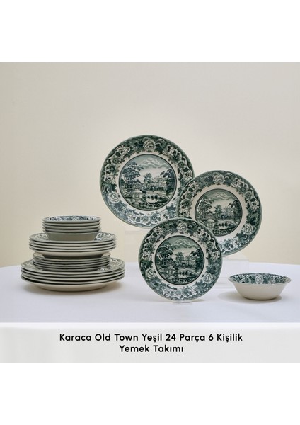 Old Town 24 Parça 6 Kişilik Yemek Takımı Yeşil modelleri