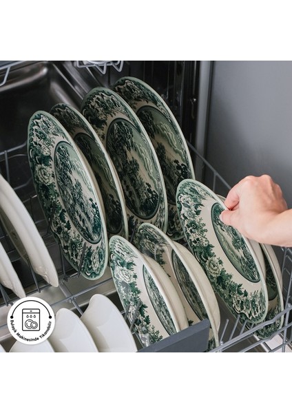 Old Town 24 Parça 6 Kişilik Yemek Takımı Yeşil