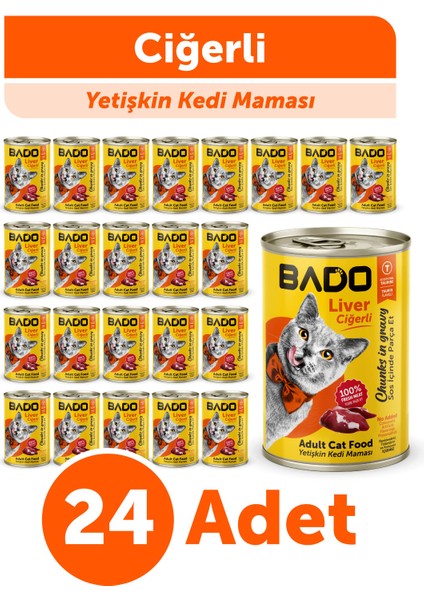 Yetişkin Yaş Kedi Maması Ciğerli 400GR 24LÜ