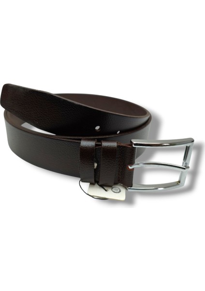 K120-26 Hakiki Baskı Deri Erkek Kemer 135 cm