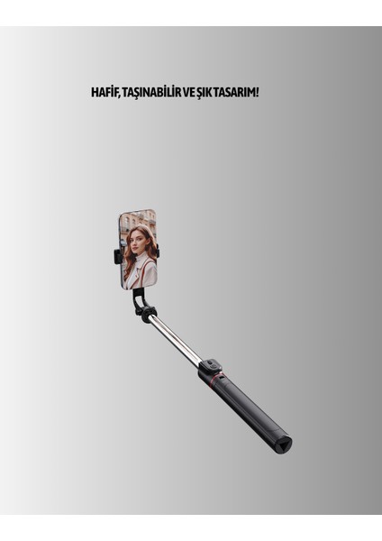 Uzaktan Kumandalı Bluetooth Selfie Çubuğu– Işıklı 130 cm Ayarlanabilir - FEİ9499-2791 fiyatları