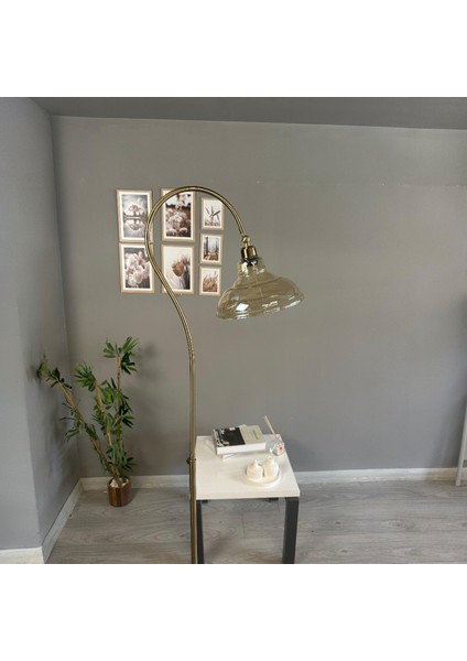 Vishi Bal Rengi Cam Lambader Soru Işareti Gövde Modern Dekoratif Metal Oturma Odası Zemin Lambası fiyatları