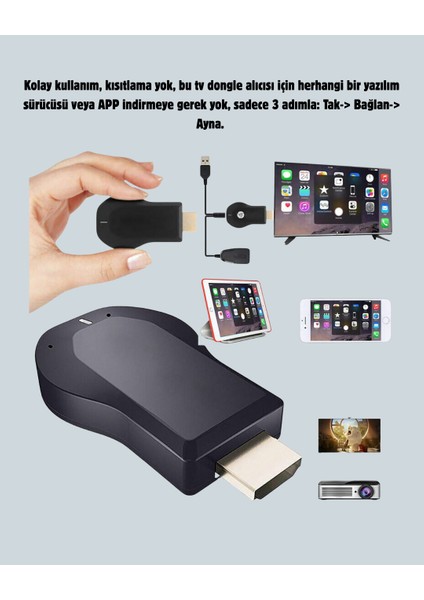Küçük Boyutlu Tv Dongle – Cep Boyutunda 1080P Ekran Yansıtıcı - FEİ7958-4181 fırsatları