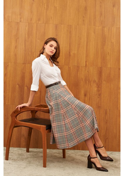 Çok Renkli Godeli Midi Etek fiyatları