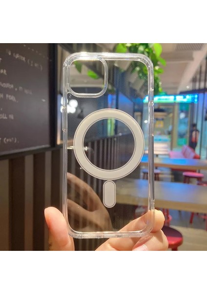 Iphone 15 Pro Magsafe Uyumlu Şeffaf Darbeye Dayanıklı Wireless Destekli Mükemmel Manyetik Silikon Kılıf fırsatları