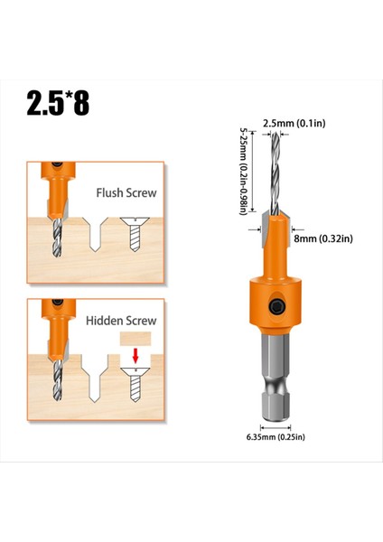 5pcs 8mm Shank Hss Ahşap Konuşma Yönlendirici Bit Vidalı Çıkarma Ahşap Freze Kesici Için Yıkım 2 5-3 5mm (Yurt Dışından) modelleri