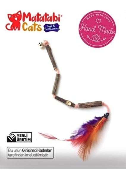 Ipli Tüylü Çubuk Kedinizin Eğlencesi İçin Doğal Materyal