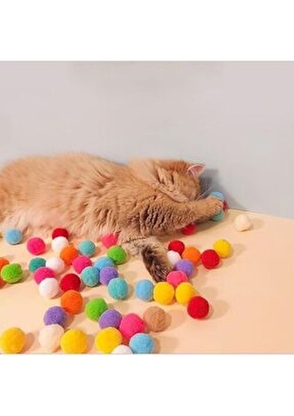 Interaktif Kedi Oyun Tabancası Güvenli Malzemelerle Eğlenceli Oyun İçin Renkli Peluş Toplar
