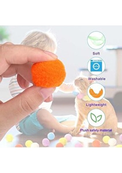 Interaktif Kedi Oyun Tabancası Güvenli Malzemelerle Eğlenceli Oyun İçin Renkli Peluş Toplar