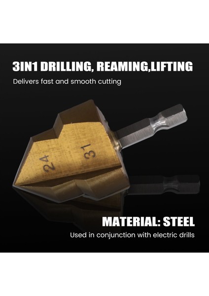 Ppr Kaldırma 3 Bıçak Basamaklı Matkap Ucu Altıgen Shank Su Boru Bağlantı Aracı 20/25/32MM Tesisatçı Onarma Güç Parçaları (Yurt Dışından) fırsatları