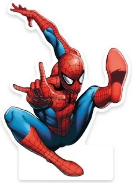 Ayaklı Pano Spider 33X24 cm Uçan Örümcek Adam Doğum Günü Masa Dekoru Çocuk Odası Süsü