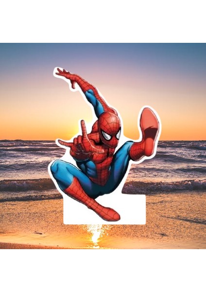 Ayaklı Pano Spider 33X24 cm Uçan Örümcek Adam Doğum Günü Masa Dekoru Çocuk Odası Süsü fırsatları