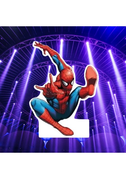 Ayaklı Pano Spider 33X24 cm Uçan Örümcek Adam Doğum Günü Masa Dekoru Çocuk Odası Süsü indirimleri