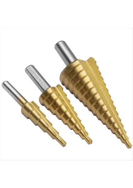 6 Parçalı Basamaklı Tırtıklı Matkap Ucu Seti Üçgen Şaftlı Titanyum Alaşımlı Kaplı Düz Oluk Tırtıklı Oluk (Yurt Dışından) fiyatları