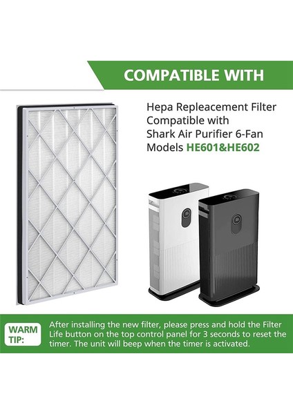 Shark Hava Temizleyici Için HE601 Hepa Yedek Filtre (Yurt Dışından) modelleri