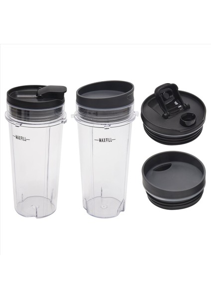 Ninja BL660 BL770 BL740/QB3000 Için Dört Kapaklı 2 Adet 16 Oz Bardak (Yurt Dışından) fiyatları