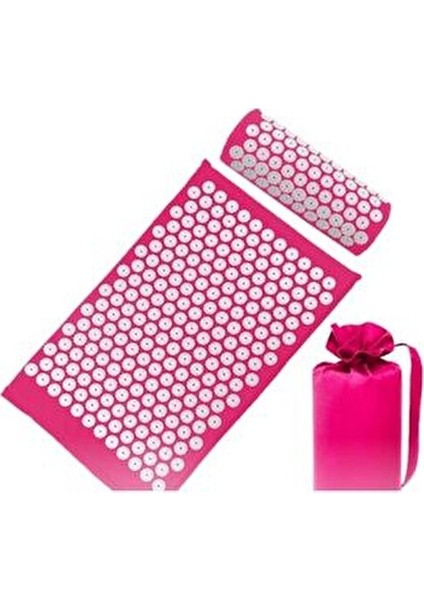 Akupunktur Masaj Matı Pembe Renkli %100 Pamuklu Kumaş ile Sırt Ağrılarına İyi Gelen indirimleri