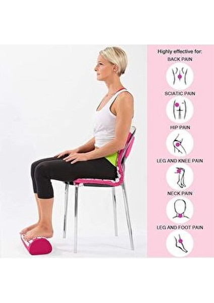 Akupunktur Masaj Matı Pembe Renkli %100 Pamuklu Kumaş ile Sırt Ağrılarına İyi Gelen