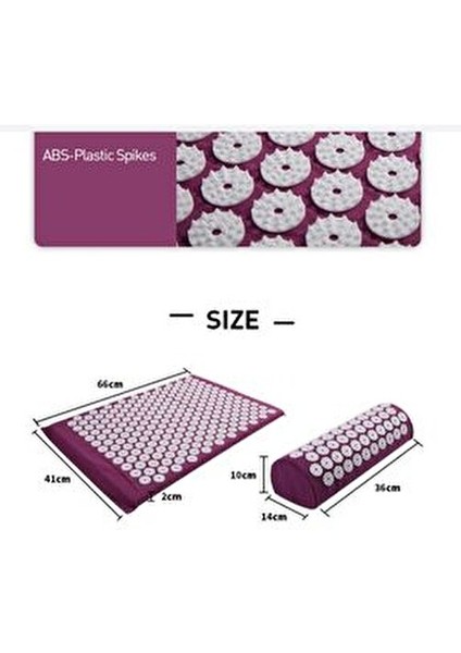 Akupunktur Masaj Matı Pembe Renkli %100 Pamuklu Kumaş ile Sırt Ağrılarına İyi Gelen