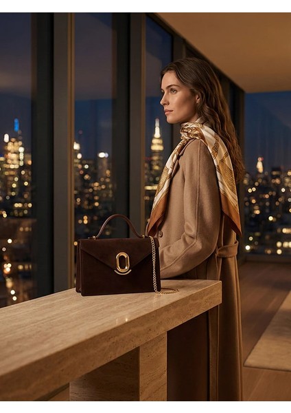 Lüks Zincir Askılı Hakiki Deri Çanta