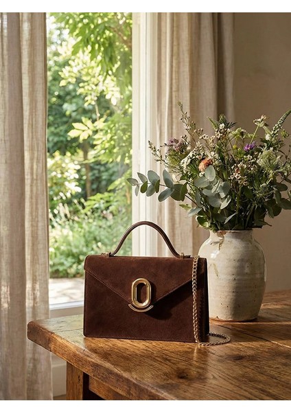 Lüks Zincir Askılı Hakiki Deri Çanta